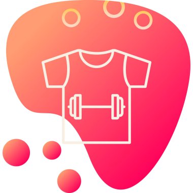 Gömlek simgesi, vektör illüstrasyonu basit tasarım