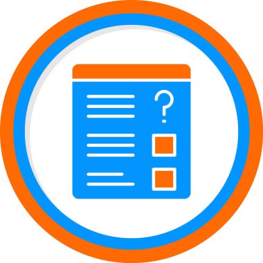 Quiz web simgesi vektör illüstrasyonu