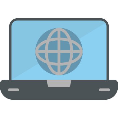 İnternet web simgesi basit illüstrasyon 