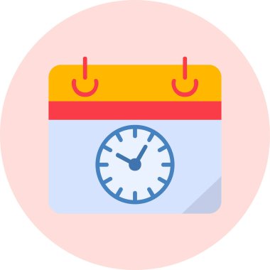 Zamanlama simgesi, vektör illüstrasyonu