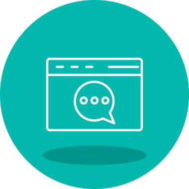Web sohbet renk çizgisi vektörü simgesi 
