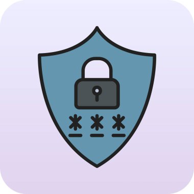 Gizlilik simgesi vektör illüstrasyon tasarımı