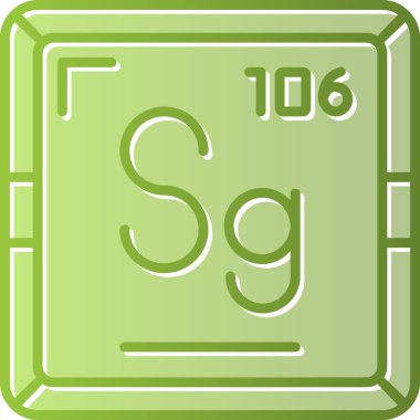 Seaborgium web simgesi, vektör illüstrasyonu