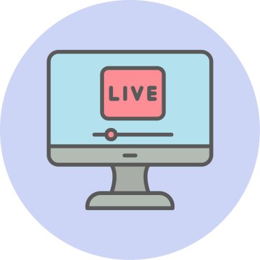 Yaşa. Web simgesi basit bir illüstrasyon. Ben...