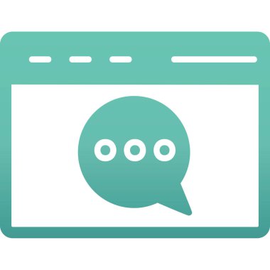 Web sohbet renk çizgisi vektörü simgesi 