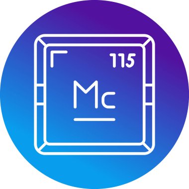 Moscovium web simgesi, vektör illüstrasyonu