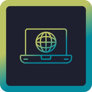 İnternet web simgesi basit illüstrasyon 