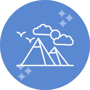 Piramitler. Web simgesi basit illüstrasyon