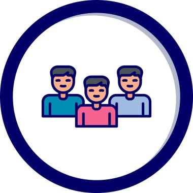 bir grup insan simgesi vektör illüstrasyon tasarımı 