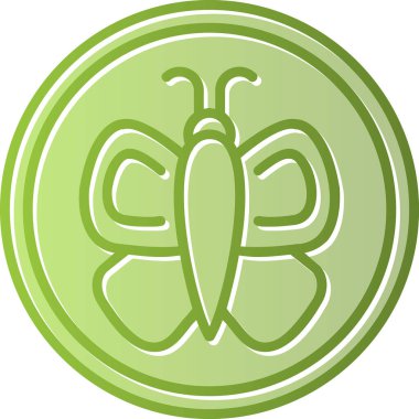 Kelebek ikonu vektör çizimi. İpek Kumaş      