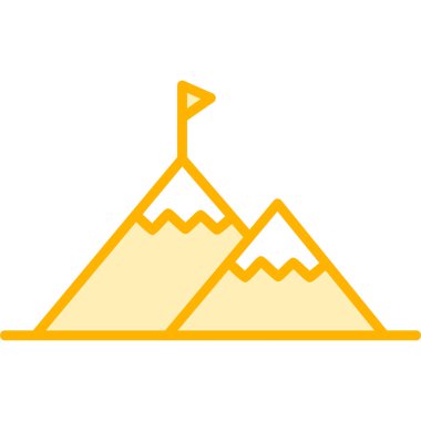 Başarı Dağı simgesinin vektör illüstrasyonu 