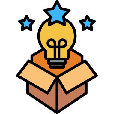 Bir yaratıcılık simgesinin vektör illüstrasyonu 