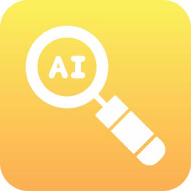 Ai Arama Web simgesi, vektör illüstrasyonu 