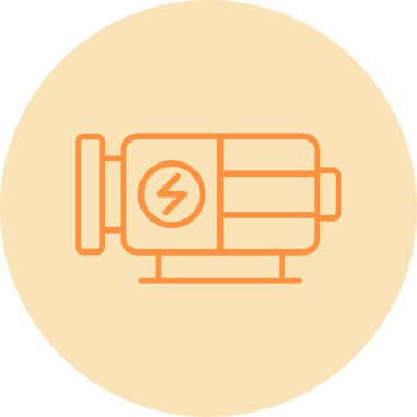 Vektör illüstrasyonu, Motor simgesi biçimi         