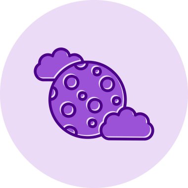 Dolunay simgesi, vektör illüstrasyonu