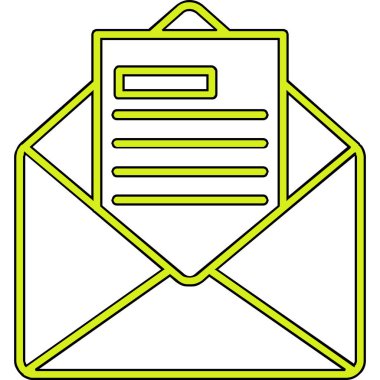 E- posta İş Teklif simgesi vektör illüstrasyonu