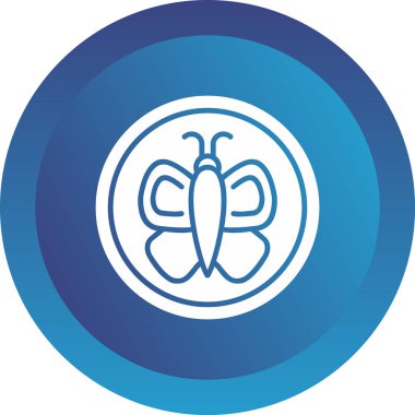 Kelebek ikonu vektör çizimi. İpek Kumaş      