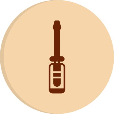 tornavida simgesi. Web için tornavida simgesinin karikatür çizimi