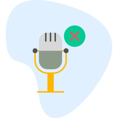 Mikrofon. Web simgesi basit illüstrasyon 