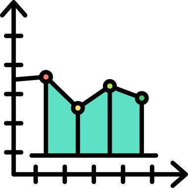 Büyüme grafiği Web simgesi basit illüstrasyon  