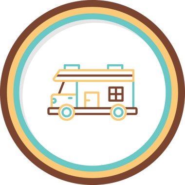 Eğlence aracı simgesi, vektör illüstrasyonu basit tasarım