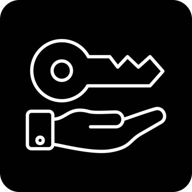 anahtar simgesi, vektör illüstrasyonu basit tasarım