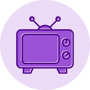 televizyon simgesi, basit vektör illüstrasyonu