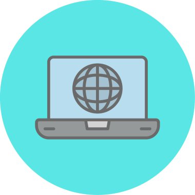 İnternet web simgesi basit illüstrasyon 