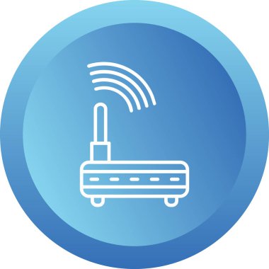 WiFi yönlendirici kutsal kişilerin resmi, vektör çizim