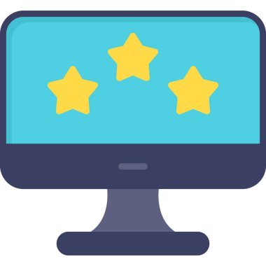 Dijital pazarlama, derecelendirme. Web simgesi basit illüstrasyon