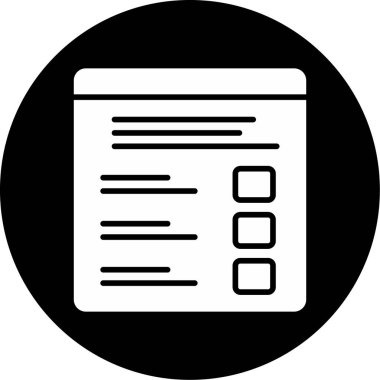 Quiz web simgesi vektör illüstrasyonu