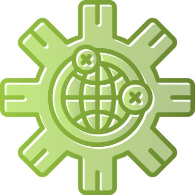 toprak küresi simgesi, vektör illüstrasyonu basit tasarım