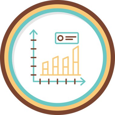 bar çizelgesi simgesi, vektör illüstrasyonu 