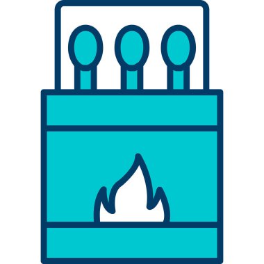 Kibrit. Web simgesi basit illüstrasyon 