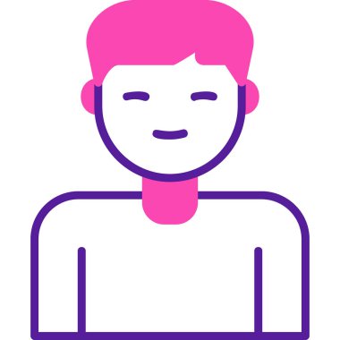  Erkek kullanıcı. Web simgesi basit illüstrasyon