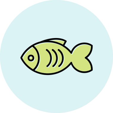 Balık. Web simgesi basit illüstrasyon 