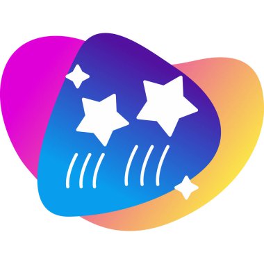 vector illustration of Shooting Stars icon