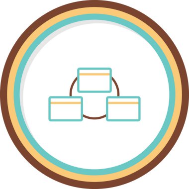 organizasyon yapı simgesi, vektör illüstrasyon basit tasarım