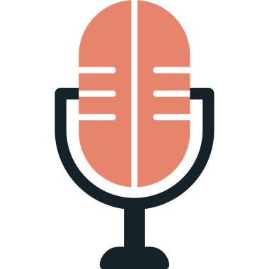 mikrofon simgesi vektör illüstrasyonu 