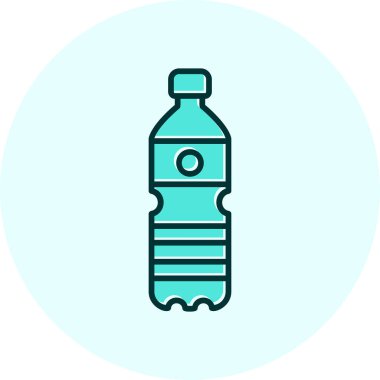 Su şişesi. Web simgesi basit illüstrasyon