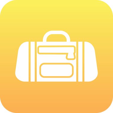 Spor çantası simgesi, vektör illüstrasyonu