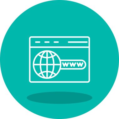 Web tarayıcı simgesi, vektör illüstrasyonu basit tasarım