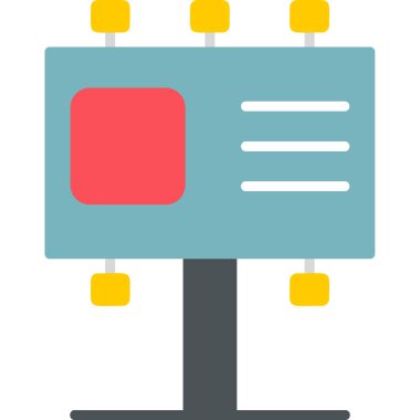 Billboard web simgesi, vektör çizim 