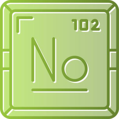 Periyodik tablo simgesinin Nobelium kimyasal elementi