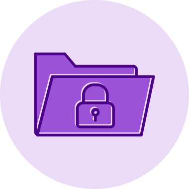 Güvenli Veri Web simgesi vektör illüstrasyonu 