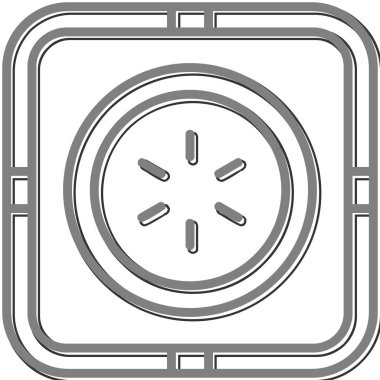 Bir güç kapatma düğmesinin web illüstrasyonu