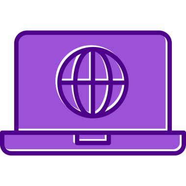 dizüstü bilgisayar simgesi, vektör illüstrasyonu basit tasarım