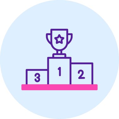 Kazanan kupa ikonu. özet çizimi 