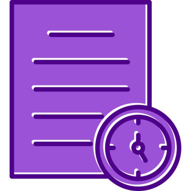 Zamanlama simgesi vektör çizimi alıştırması