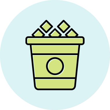 Buz Kovası ikonu vektör illüstrasyonu